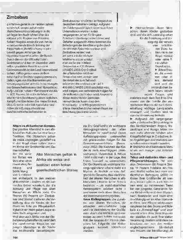 Vorschauseite 2: Alt werden und sein in Zimbabwe/Afrika