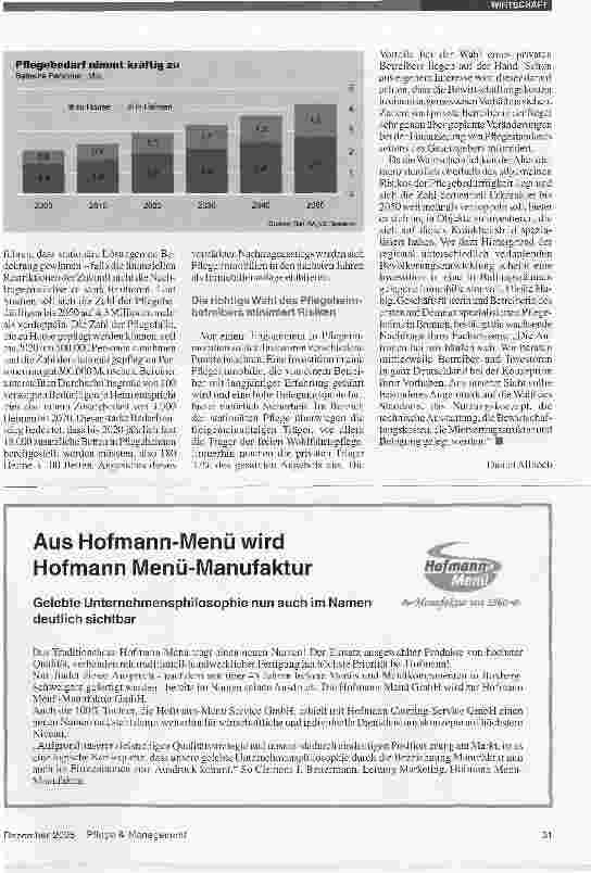 Vorschauseite 2: Pflegeimmobilien als Anlageform
