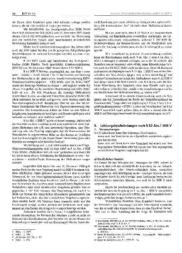 Vorschauseite 2: Leistungsbeschränkung nach § 52 SGB V