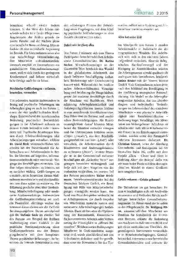 Vorschauseite 4: Gesundheit in Unternehmen - zwischen Kulturwandel und Profitkultur