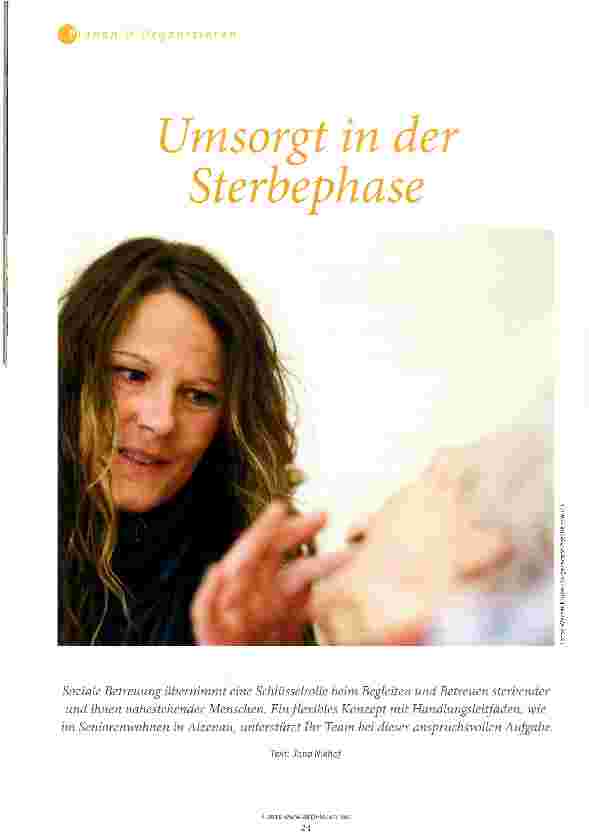 Vorschauseite 1: Umsorgt in der Sterbephase
