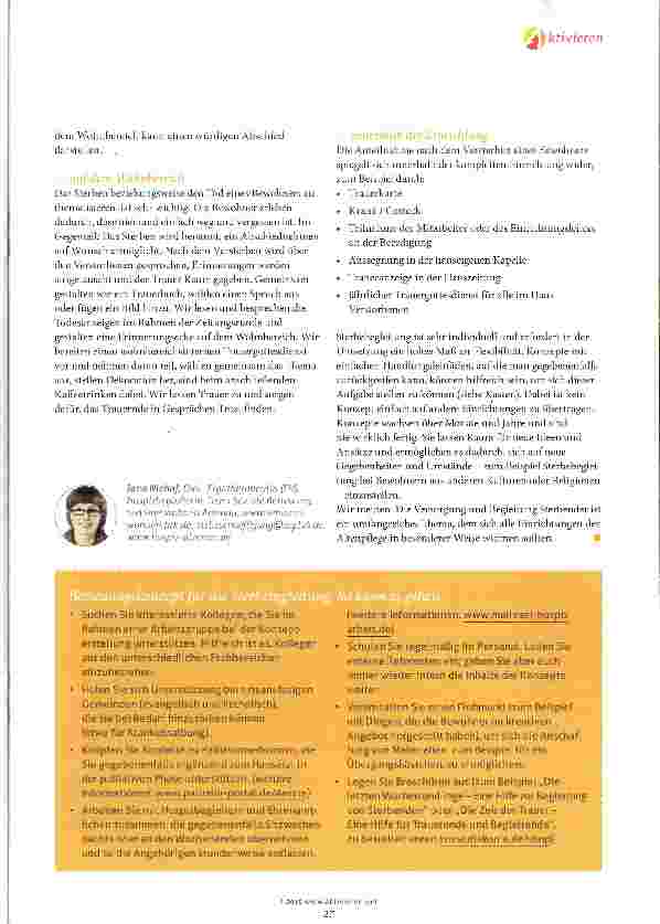 Vorschauseite 4: Umsorgt in der Sterbephase