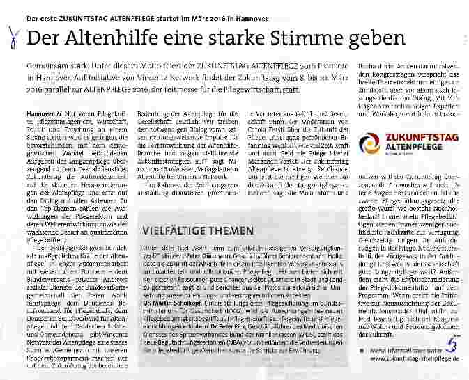 Vorschauseite 1: Der Altenhilfe eine starke Stimme geben