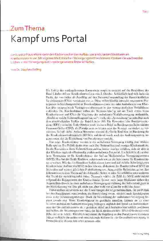 Vorschauseite 1: Kampf ums Portal