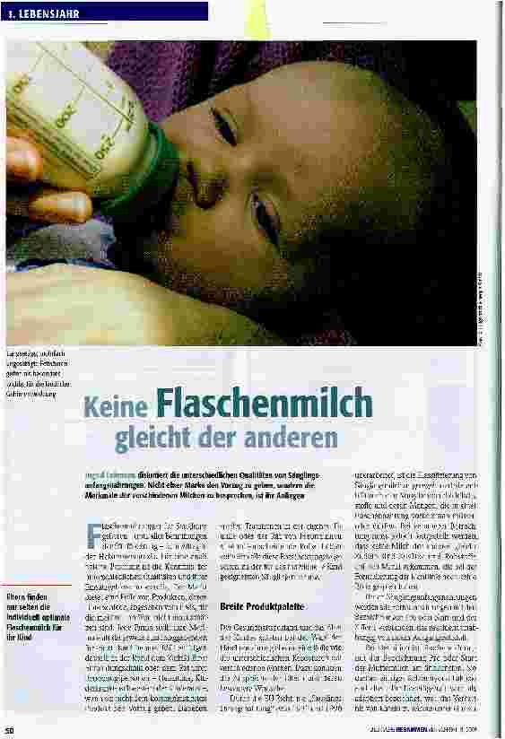 Vorschauseite 1: Keine Flaschenmilch gleicht der anderen