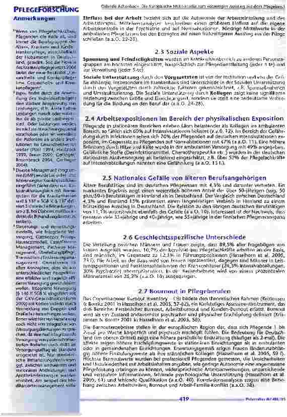 Vorschauseite 4: Die Europäische NEXT-Studie zum vorzeitigen Ausstieg aus dem Pflegeberuf