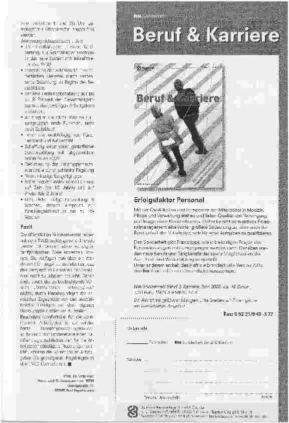 Vorschauseite 4: Keine Sitzfleischzulagen mehrWas bringt der neue TVöD-Krfür die Krankenhäuser?