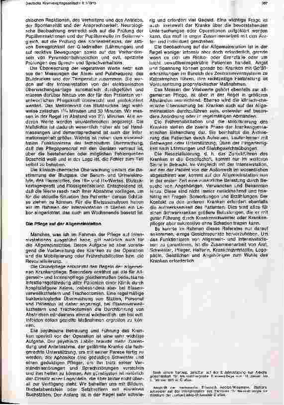 Vorschauseite 3: Die pflegerische Betreuung von Patienten mit Gefäßerkrankungen des Zentralen Nervensystems