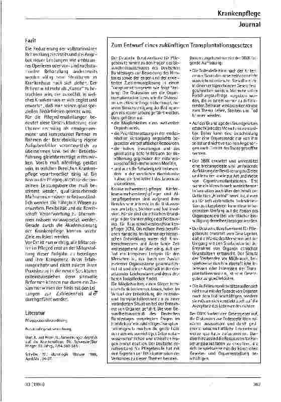 Vorschauseite 3: Gesundheitsstrukturgesetz - Chance für den Pflegedienst?