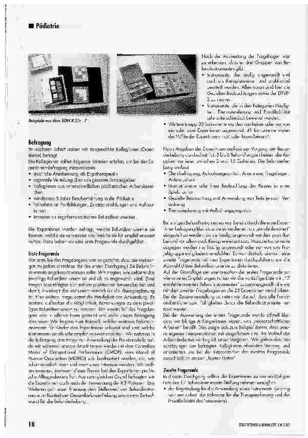 Vorschauseite 2: Befundinstrumente in der pädiatrischen Ergotherapieoder: Wie entstehen Empfehlungen