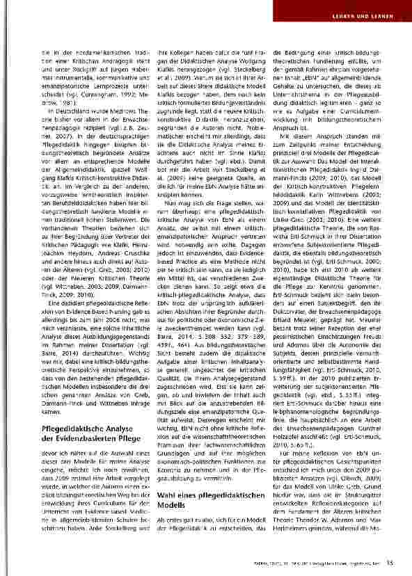Vorschauseite 2: Evidenzbasierte Pflege Eine pflegedidaktische Analyse