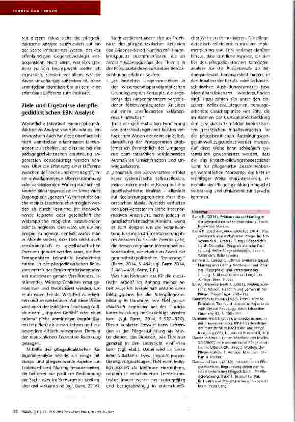 Vorschauseite 5: Evidenzbasierte Pflege Eine pflegedidaktische Analyse