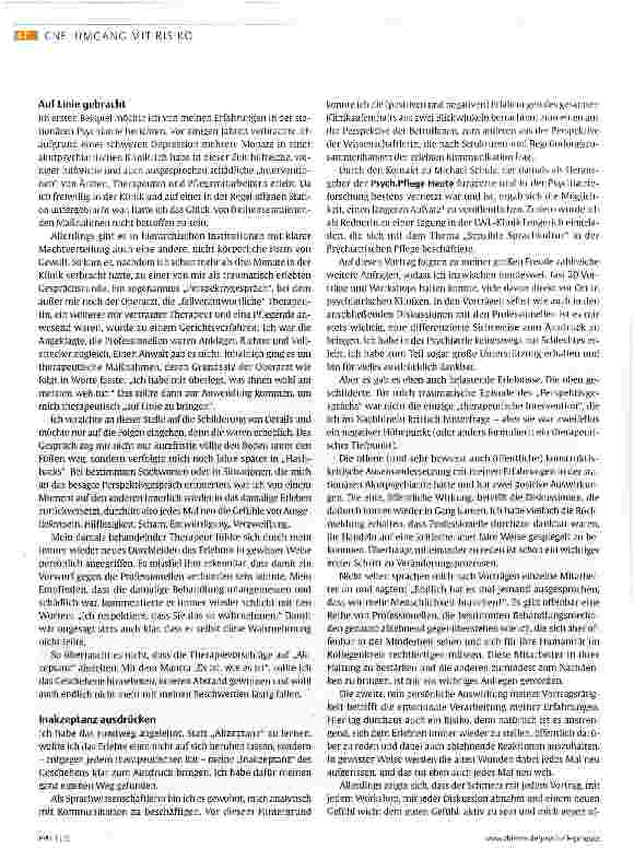 Vorschauseite 2: Heilsames Risiko