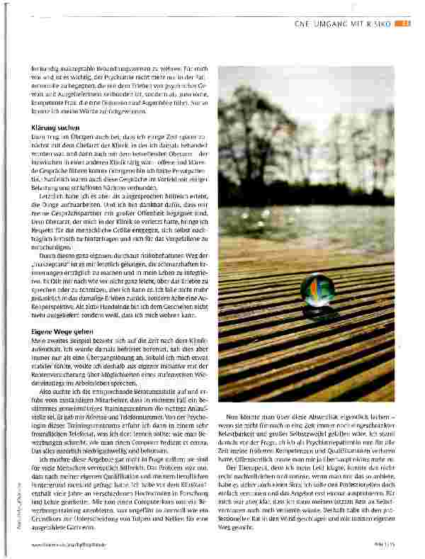Vorschauseite 3: Heilsames Risiko