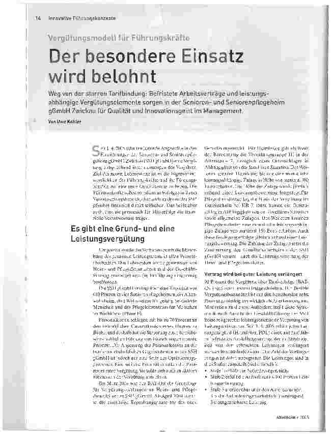 Vorschauseite 1: Der besondere Einsatz wird belohnt