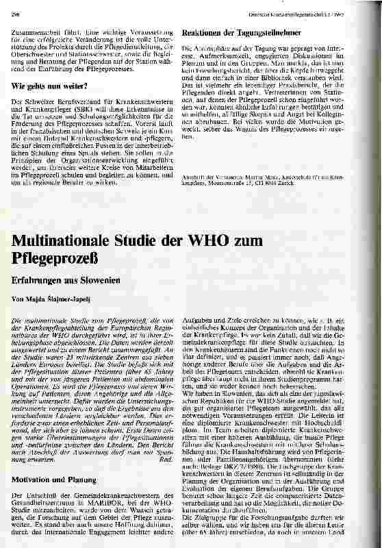 Vorschauseite 4: Der Pflegeprozeß - Was bringt er?
