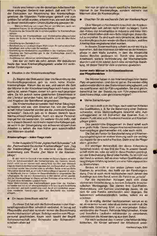 Vorschauseite 3: Partnerschaft der Geschlechter im Pflegebereich? Immer mehr Männer in der Schlüsselposition
