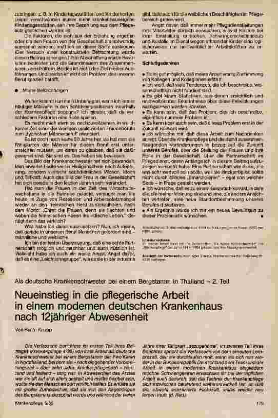 Vorschauseite 4: Partnerschaft der Geschlechter im Pflegebereich? Immer mehr Männer in der Schlüsselposition