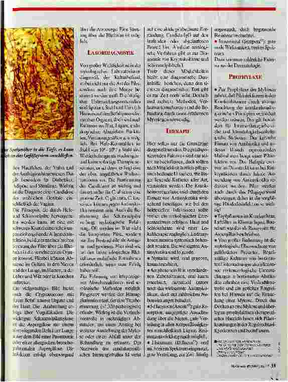 Vorschauseite 2: Mykosen 2. Teil Überblick für die Pflege