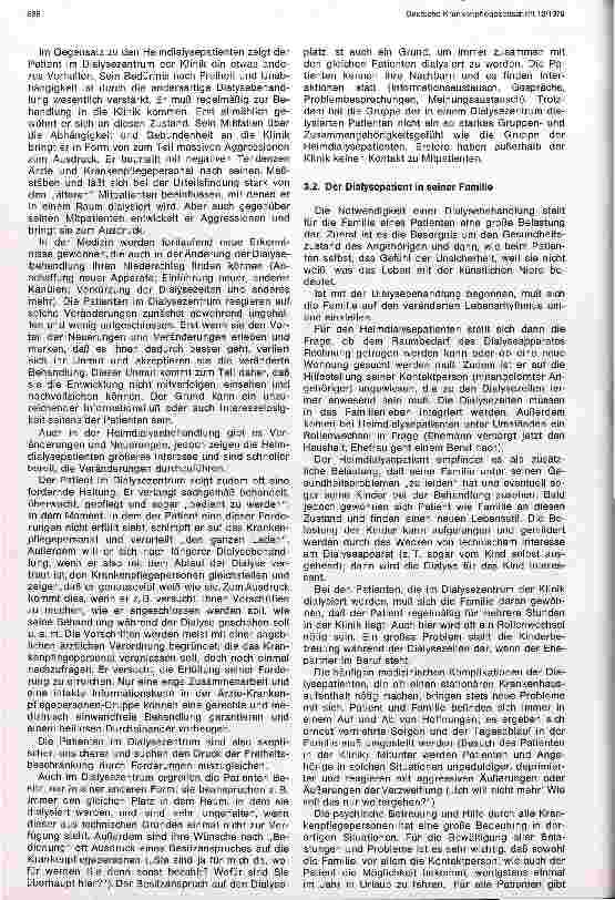 Vorschauseite 5: Dialysepatienten und ihre Umwelt Anmerkungen zur psychischen und sozialen Existenz einer Gruppe