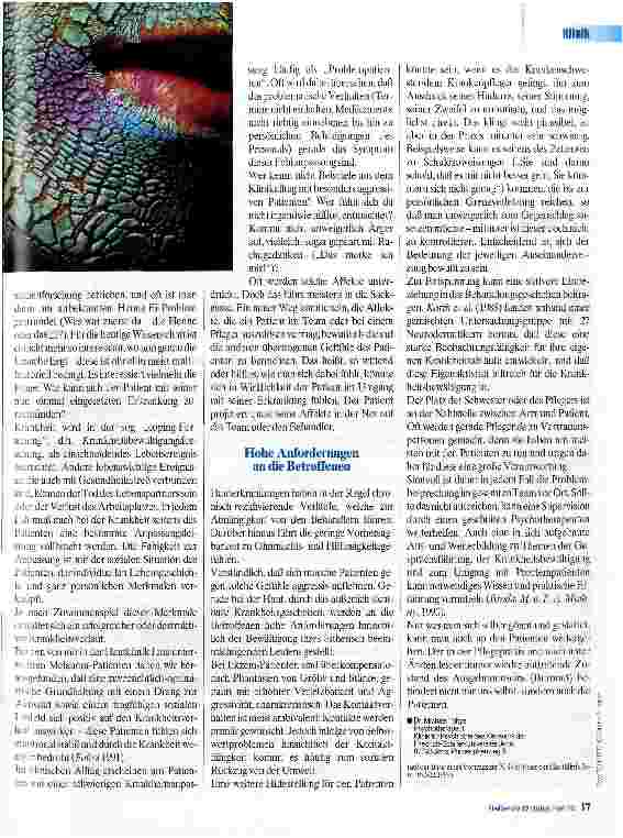 Vorschauseite 2: Psychosomatische Aspekte der Hauterkrankungen Umsetzung in die Praxis