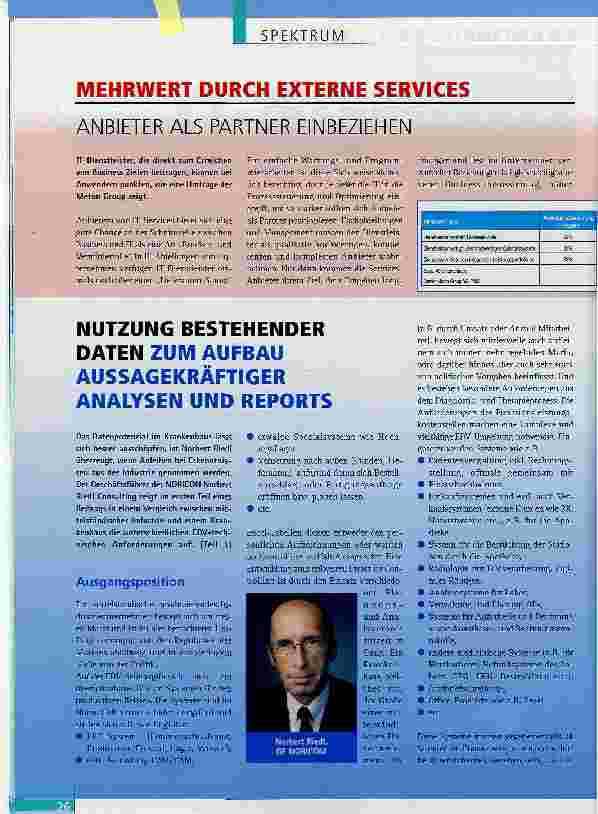 Vorschauseite 1: NUTZUNG BESTEHENDER DATEN ZUM AUFBAU AUSSAGEKRÄFTIGER ANALYSEN UND REPORTS