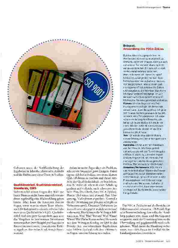 Vorschauseite 4: Qualitätsmanagement: theoretisch schwer, praktisch einfach