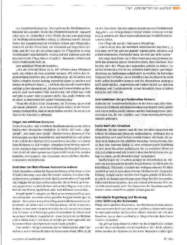 Vorschauseite 5: Kritischer Medikamentenkonsum bei älteren Menschen „Niemand übernimmt die Verantwortung