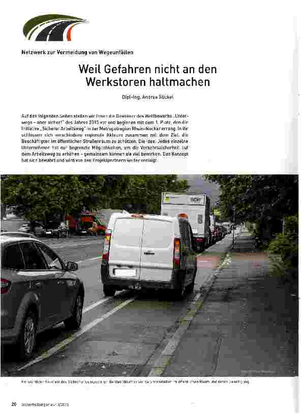 Vorschauseite 1: Weil Gefahren nicht an den Werkstoren haltmachen