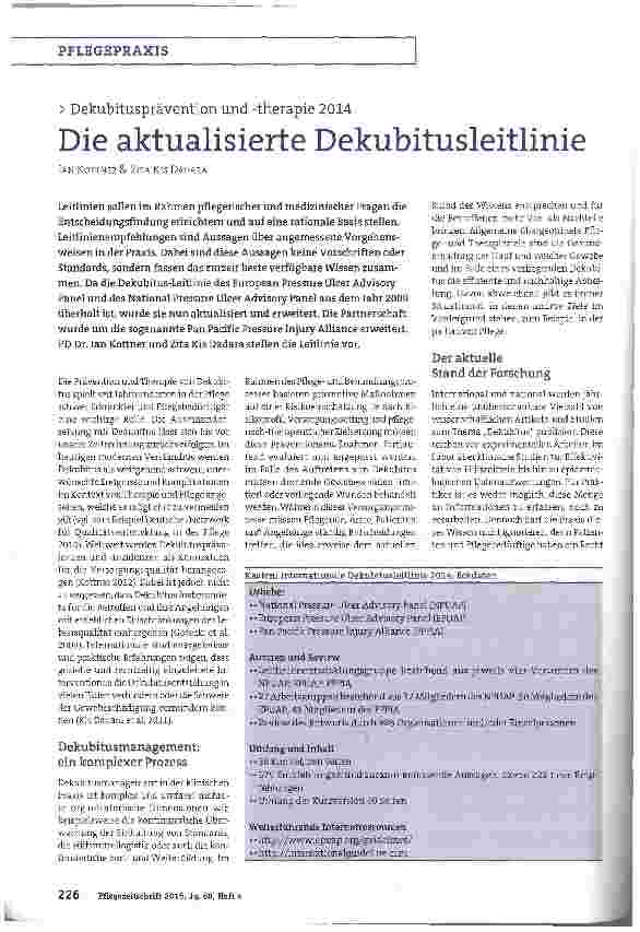 Vorschauseite 1: Die aktualisierte Dekubitusleitlinie