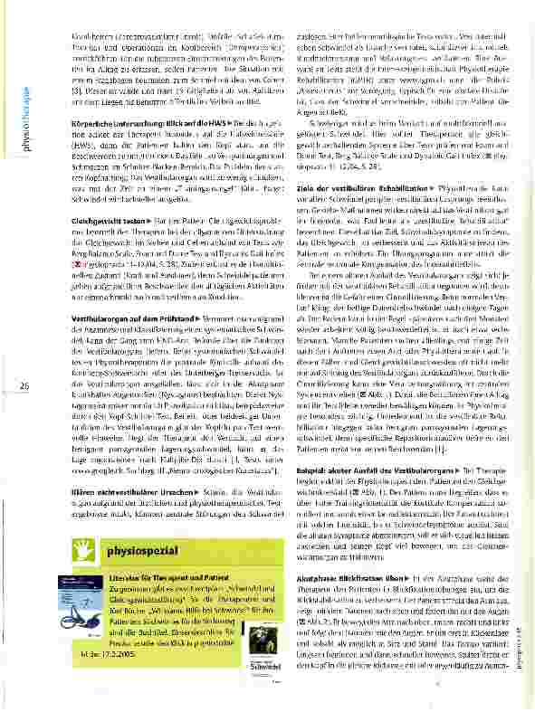 Vorschauseite 3: Therapie gegen Schwindel Gezielte Reize fürs Innenohr