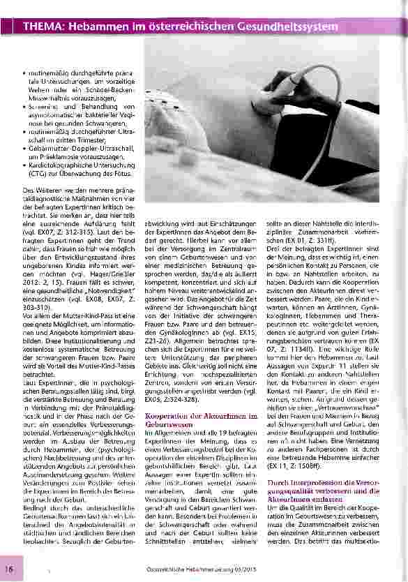 Vorschauseite 2: Kooperation im geburtshilflichen Bereich Wie kann es gehen?