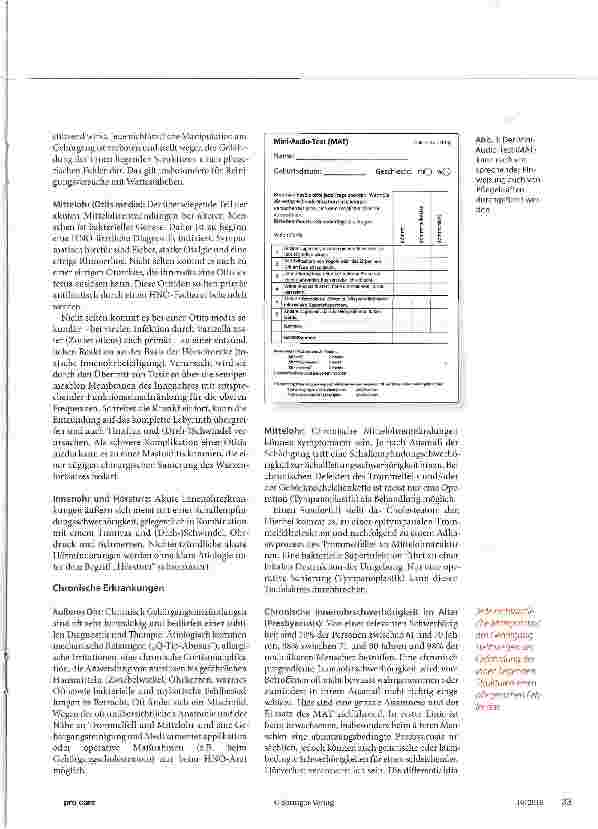 Vorschauseite 2: Schwerhörigkeit als Symptom