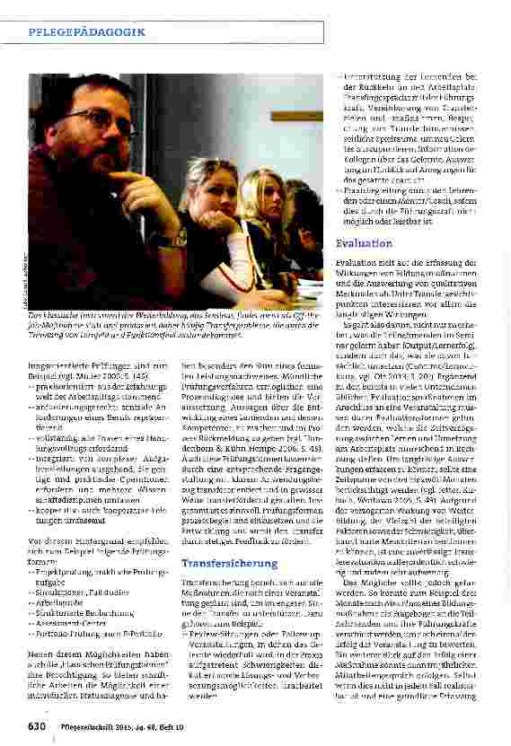 Vorschauseite 5: Theorie-Praxis-Transfer in der Ausund Weiterbildung von Pflegekräften. Teil 2: Transferorientierte Programmund Curriculum-Entwicklung. Die innere Logik