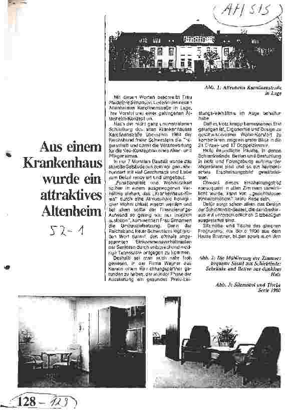 Vorschauseite 1: Aus einem Krankenhaus wurde ein attraktives Altenheim