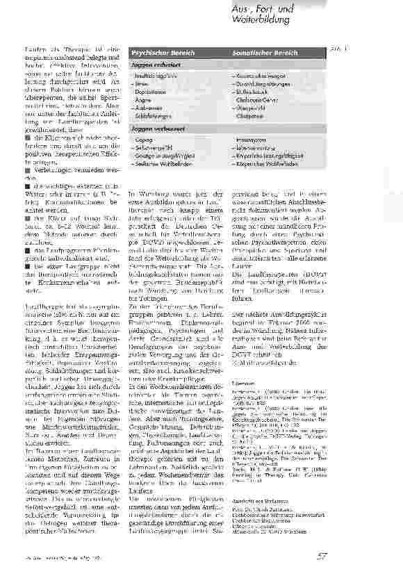 Vorschauseite 2: Lauftherapieausbildung für helfende BerufeDeutsche Gesellschaft für Verhaltenstherapie schließt ersten Ausbildungskurs ab