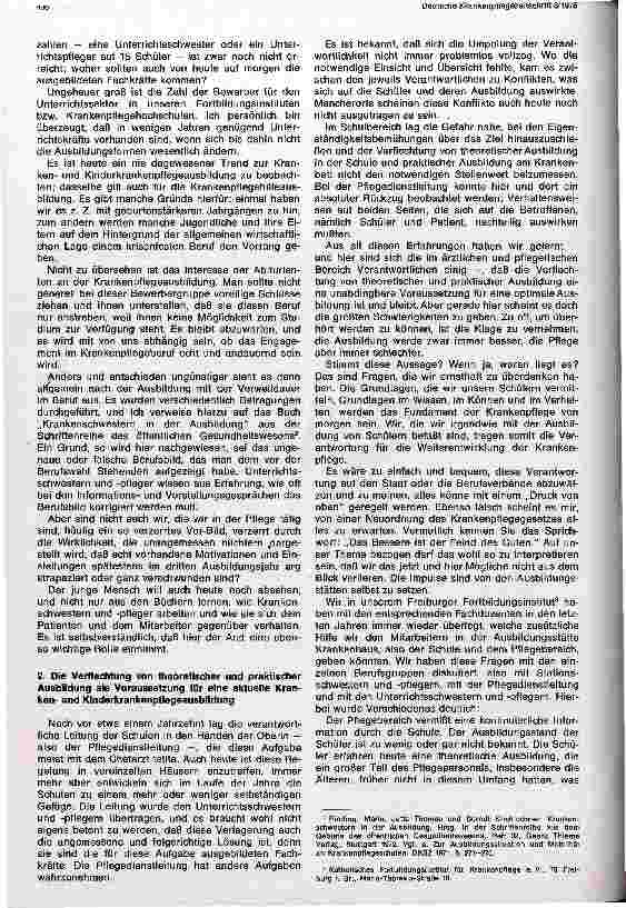 Vorschauseite 2: Das Krankenhaus als Ausbildungsstätte für Krankenpflegeberufe