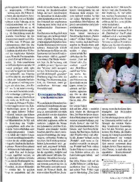 Vorschauseite 2: Ernährung im Krankenhaus