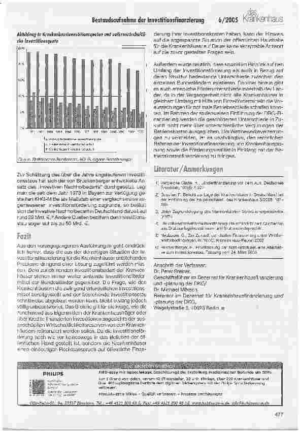 Vorschauseite 5: Kritische Bestandsaufnahme der Investitionsfinanzierung in den Bundesländern