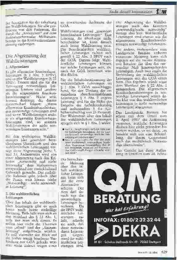 Vorschauseite 2: Die Wahlleistungen Einmal anders betrachtet