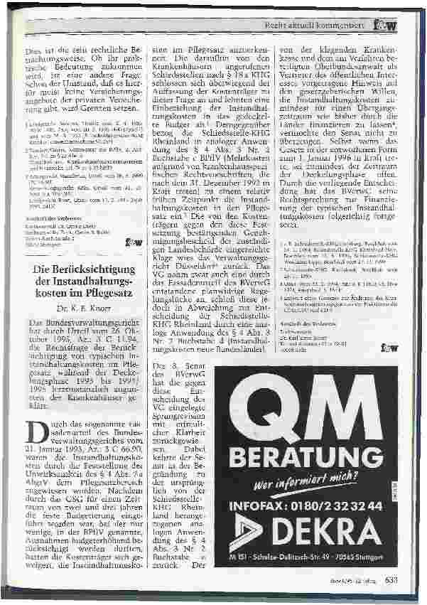 Vorschauseite 6: Die Wahlleistungen Einmal anders betrachtet