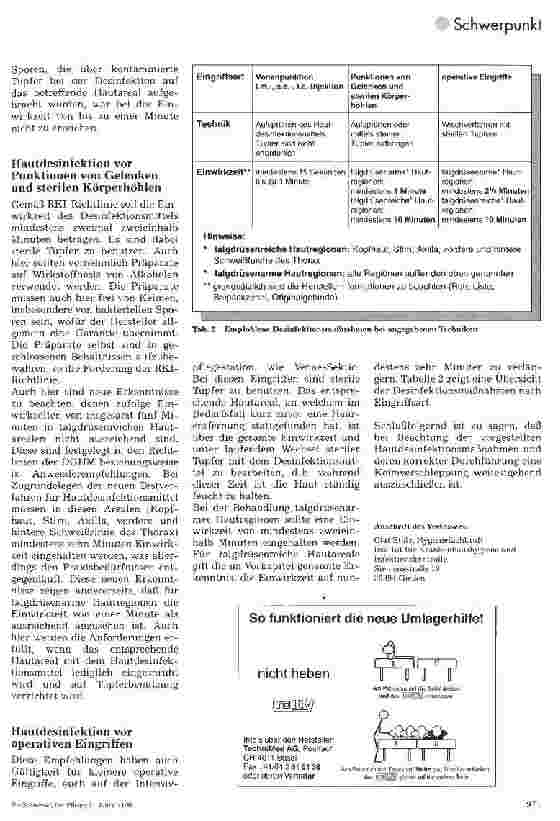Vorschauseite 3: Keimverschleppung trotz vorschriftsmäßiger Hautdesinfektion?