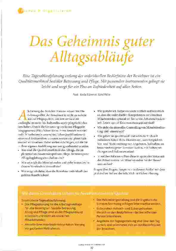 Vorschauseite 1: Das Geheimnis guter Alltagsabläufe