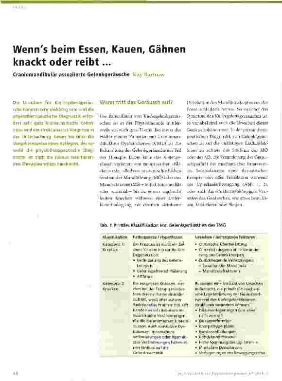 Vorschauseite 1: Wenn es beim Essen, Kauen, Gähnen knackt oder reibt...