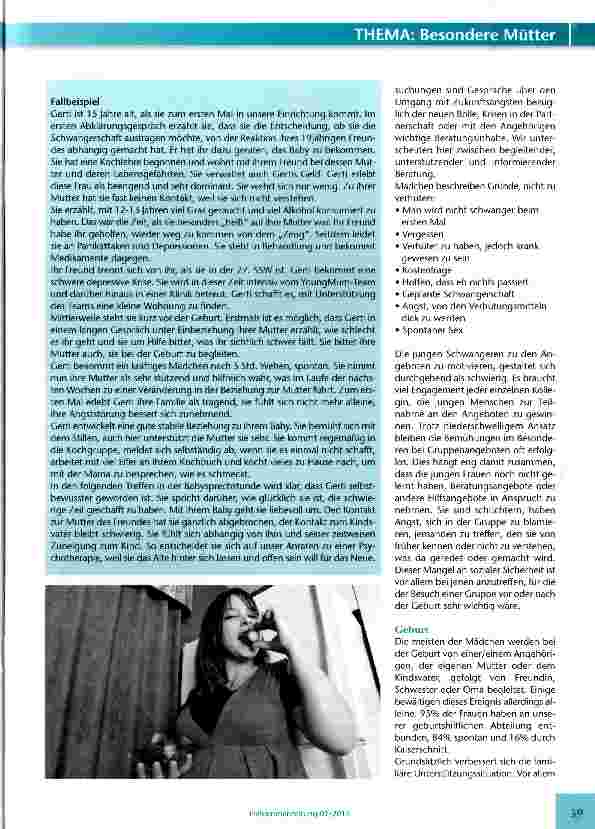 Vorschauseite 3: Teenager - ganz besondere (werdende) Mütter