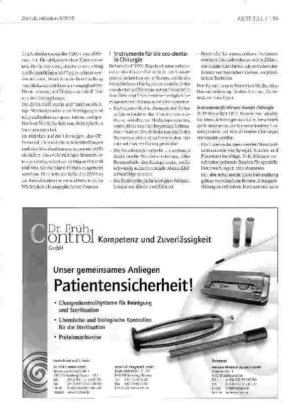 Vorschauseite 2: 37. Nationale Sterilisationstage CEFH-Kongress in Nantes, Frankreich, 1.-2. April 2015