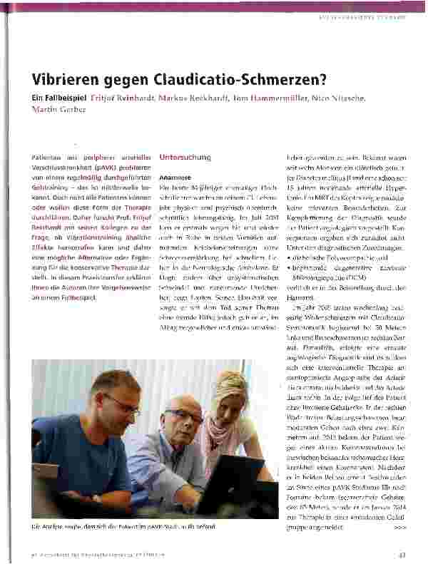 Vorschauseite 1: Vibrieren gegen Claudicatio-Schmerzen?