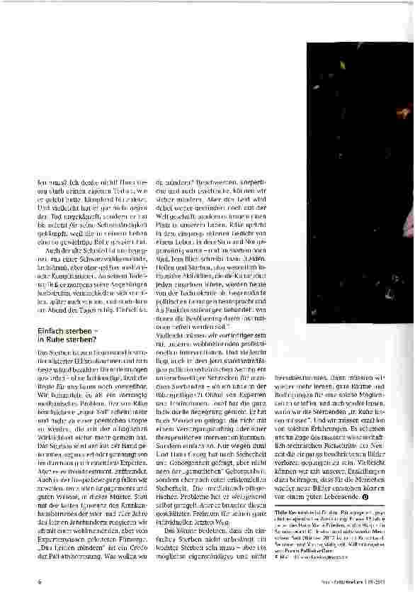 Vorschauseite 3: So sterben, wie man gelebt hat