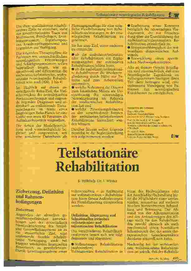 Vorschauseite 1: Teilstationäre Rehabilitation