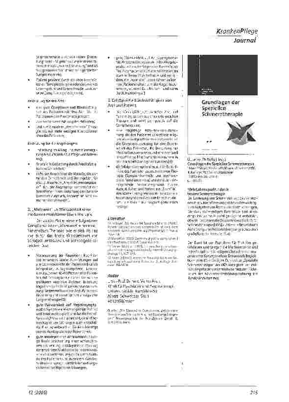 Vorschauseite 2: Die (Neu-)Definition von ComplianceParadigmen wechsel bei der Therapie von psychischen Erkrankungen wie Schizophrenie und Bipolaren Störungen: das subjektive Wohlbefinden der Pati…